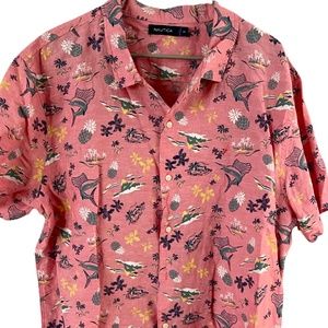 Nautica Printed Short Sleeve Shirt - XXL